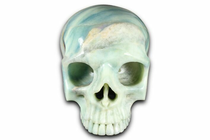 Realistic, Polished Chinese Amazonite Skull #378619